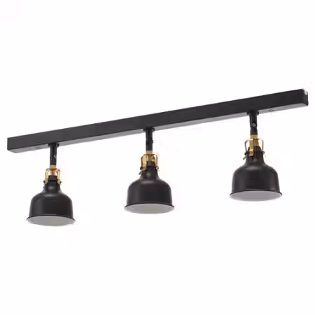 RANARP Потолочная шина, 3 лампы - чёрный