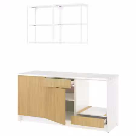 KNOXHULT Кухня - под дуб 180x61x220 см