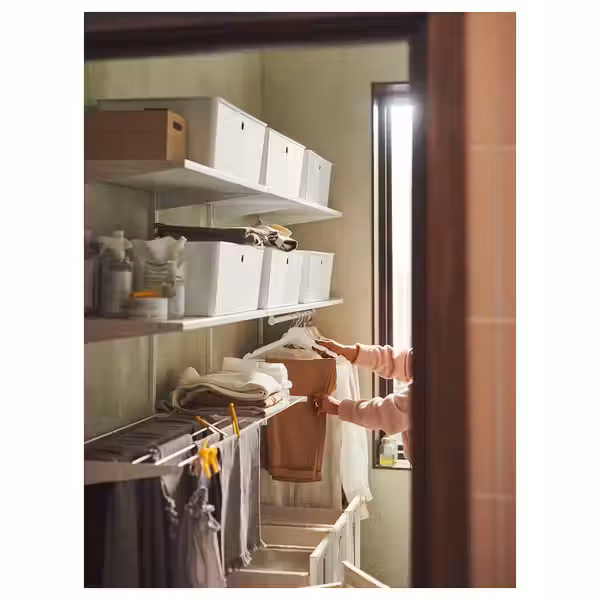 BOAXEL Комбинация для прачечной - белый 227x40x101 см - схема-чертеж с размерами