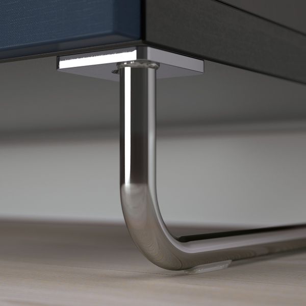 Комбинация для хранения с дверцами/ящ, черно-коричневый/нотвикен/суларп синий 120x42x74 см IKEA BESTÅ БЕСТО 793.019.72 - схема-чертеж с размерами