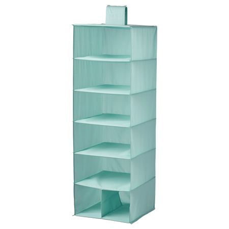 Модуль для хранения, 7 отделений, светлая бирюза 30x30x90 см IKEA STUK СТУК 704.716.43