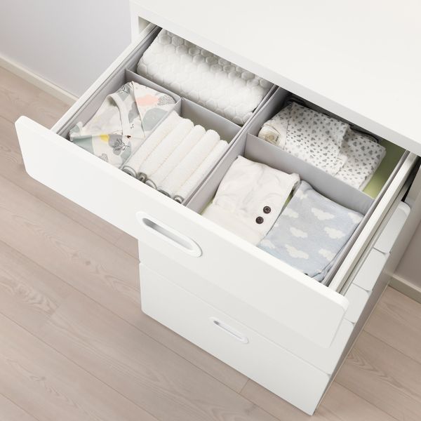 Комод с 6 ящиками, белый/белый 60x50x128 см IKEA STUVA СТУВА / FRITIDS ФРИТИДС 292.527.14 - схема-чертеж с размерами