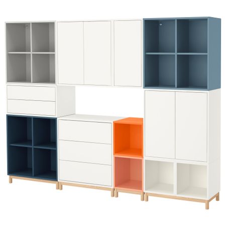 Комбинация шкафов с ножками ЭКЕТ, разноцветный (245x35x185 см)