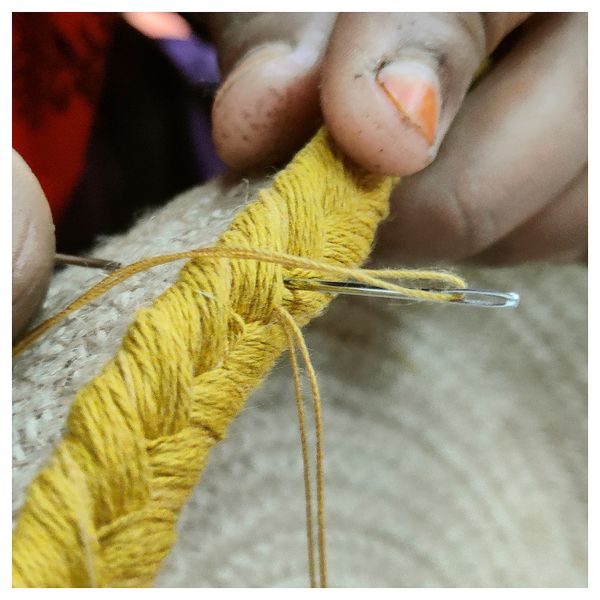 Набор корзин, 2 штуки, желтый джут IKEA MÄVINN 005.877.60 - фото 4