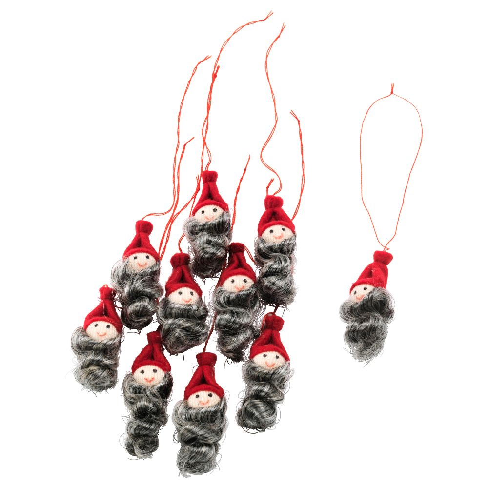Украшение подвесное ВИНТЕР 2018, Санта Клаус, красный (5.5 см) - фото 1