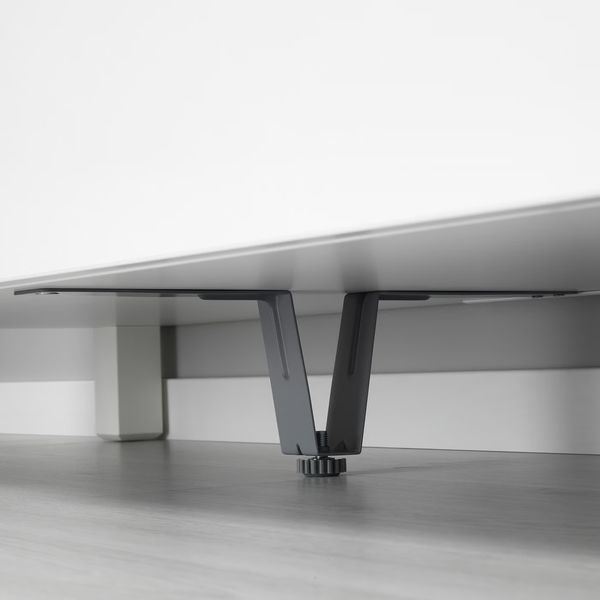 BESTÅ Ножка-подпорка - серый 10 см - схема-чертеж с размерами