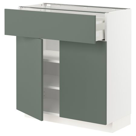 Напольный шкаф с ящиком, 2 дверцами, 80x37 cm IKEA METOD МЕТОД, MAXIMERA МАКСИМЕРА 994.681.74