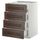 Напольный шкаф, 4 фронтальных панели, 4 ящика МЕТОД / ФОРВАРА, белый, Эдсерум коричневый