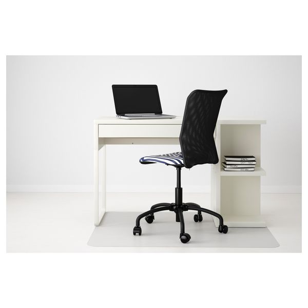 Письменный стол с отделением для хранения МИККЕ, белый (120x50 см) - схема-чертеж с размерами