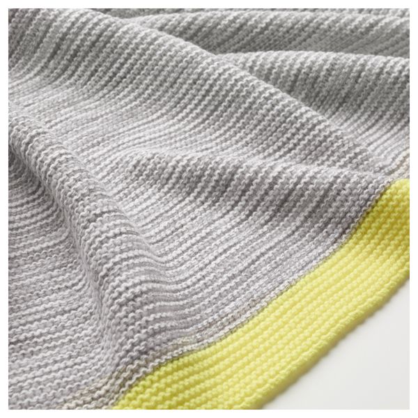 Плед ЛИЗАМАРИ, светло-серый, желтый (130x170 см) - фото 2