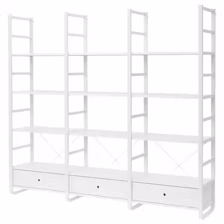 ELVARLI Открытая комбинация д/хранения - белый 245x40x216 см