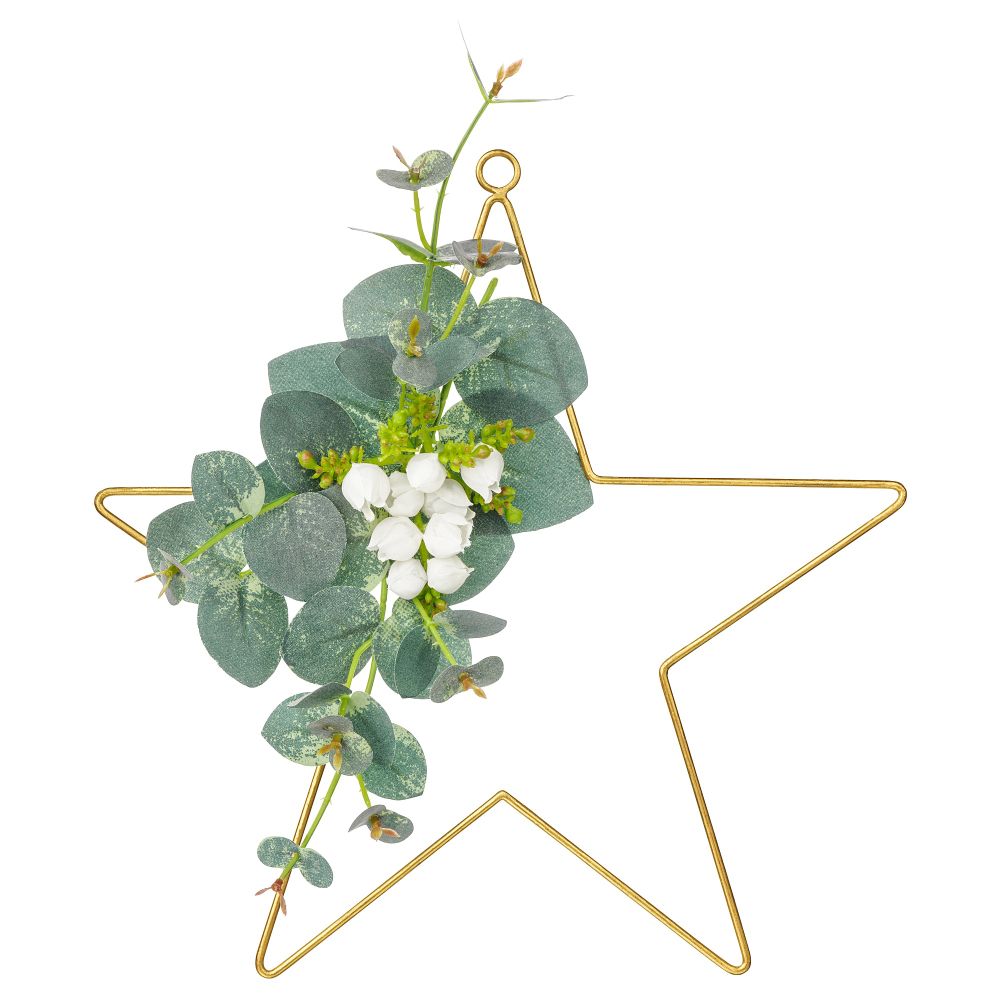 Искусственный венок СМИККА, д/дома/улицы, звезда (30 см) - фото 1