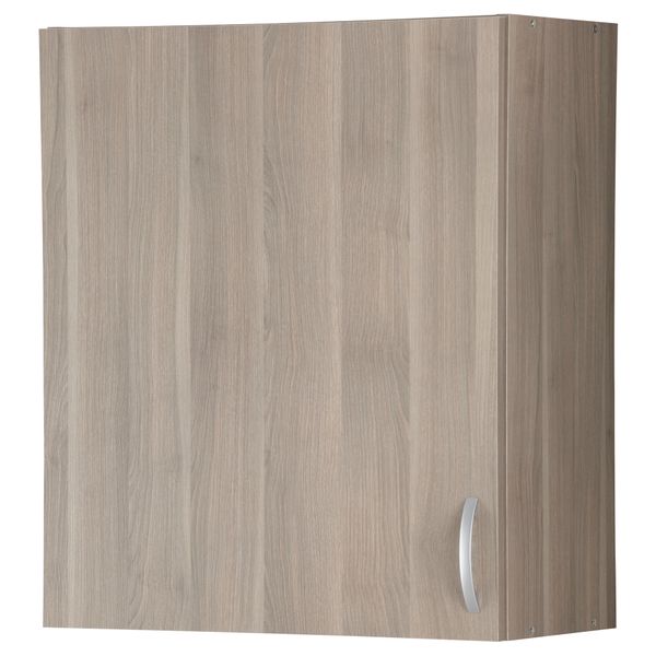 Навесной шкаф с дверцей АЛЬБРУ, серо-коричневый (60x70 см) - фото 1