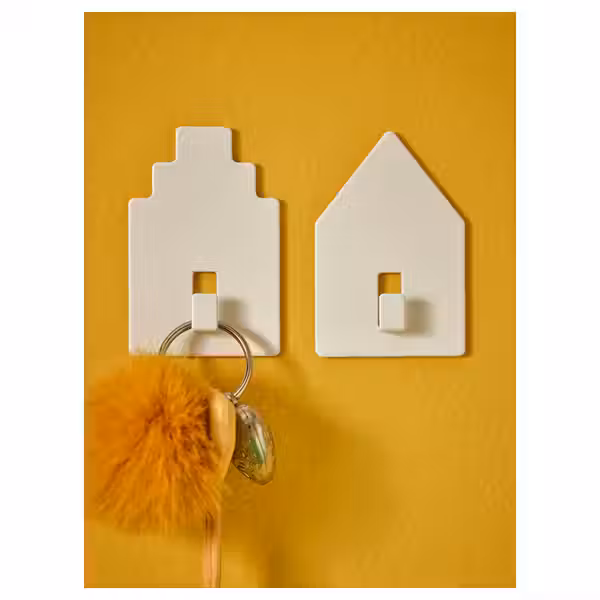 TIPPVAGN ТИППВАГН Крючок, самоклеящийся - домик/белый - фото 5