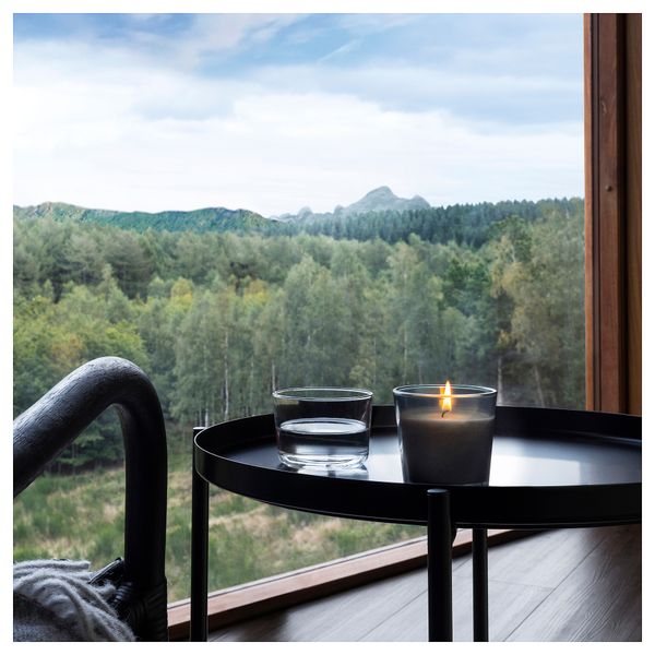 Ароматическая свеча в банке + крышка, 25 ч, Горный воздух, бирюзовый IKEA PÄRONTRÄD 205.272.18 - фото 5