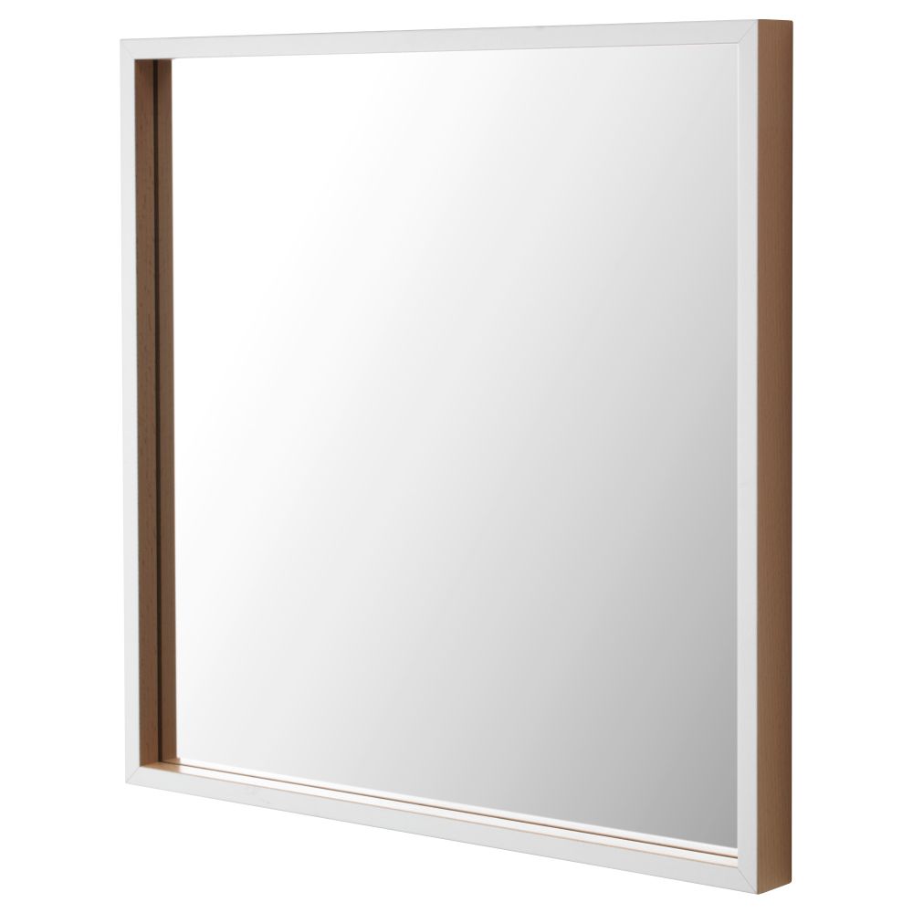 Зеркало СКОГСВОГ, белый, буковый шпон (40x40 см) - фото 1