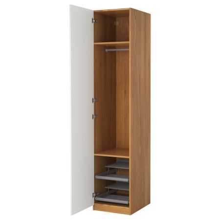Гардероб ПАКС, белый под дуб, Винтербро белый (50x60x236 см)