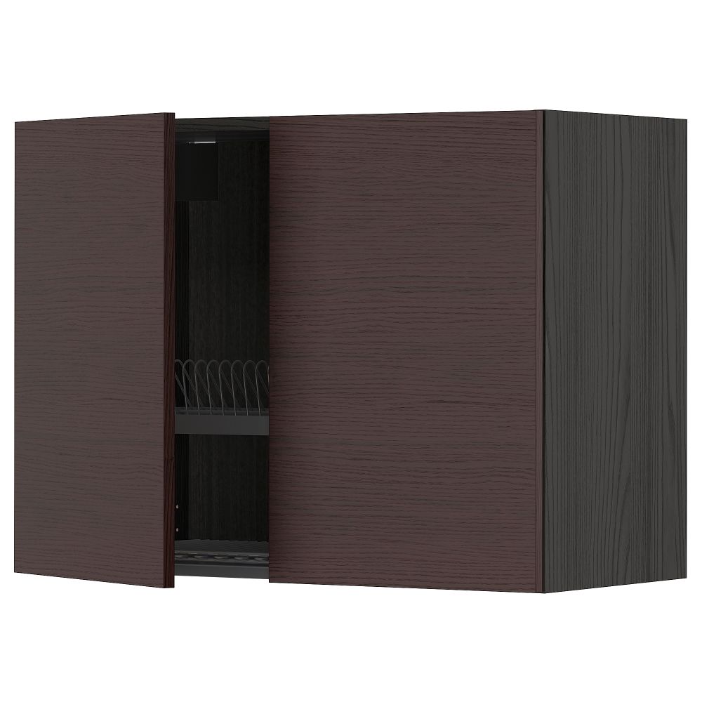 Навесной шкаф с сушилкой, 2 дверцы, 80x60 cm IKEA METOD МЕТОД 294.658.43 - фото 1