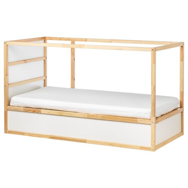 Двусторонняя кровать, белый/сосна 90x200 см IKEA KURA КЮРА 803.667.74 - фото 1