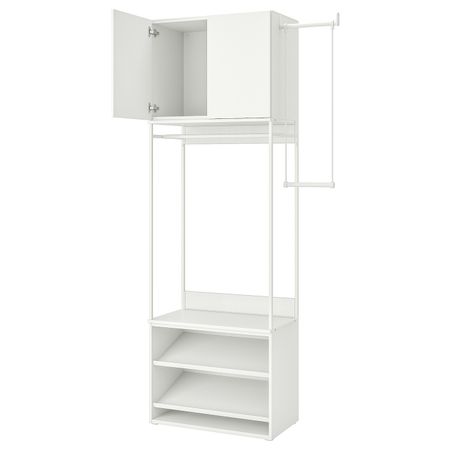 Гардероб с полкой для обуви+2 двери 115-140x42x241 см IKEA OPPHUS ОПХУС 693.243.37