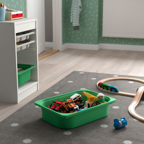 Контейнер, зеленый, 42x30x10 см IKEA TROFAST ТРУФАСТ 404.662.85 - схема-чертеж с размерами