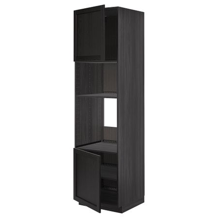 Высокий шкаф для духовки, СВЧ, 2 дверцы, полки IKEA METOD МЕТОД 494.602.03