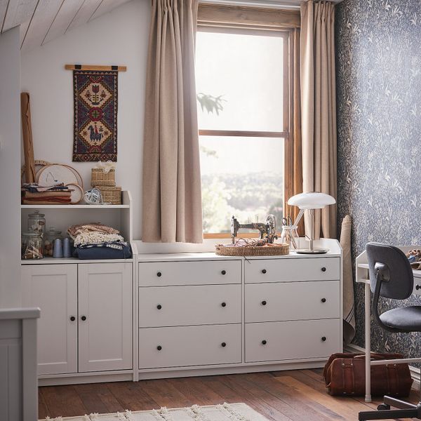 Комбинация для хранения, белый 208x116 см IKEA HAUGA ХАУГА 093.881.53 - фото 3