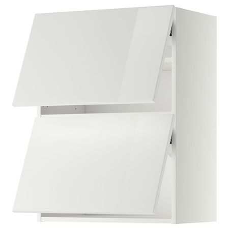 Навесной горизонтальный шкаф/2двери, белый/Рингульт белый 60x80 см IKEA METOD МЕТОД 893.939.28