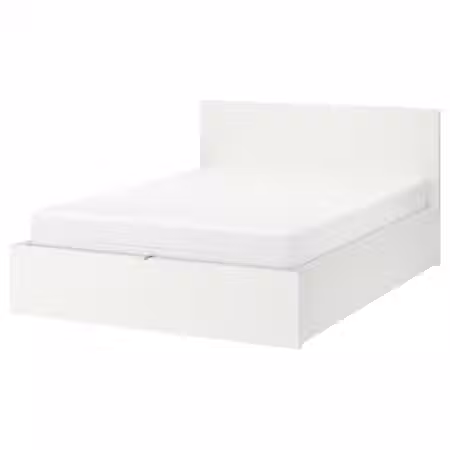 MALM Кровать с подъемным механизмом - белый 160x200 см