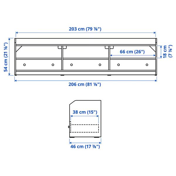IKEA, дополнительный ракурс - схема-чертеж с размерами