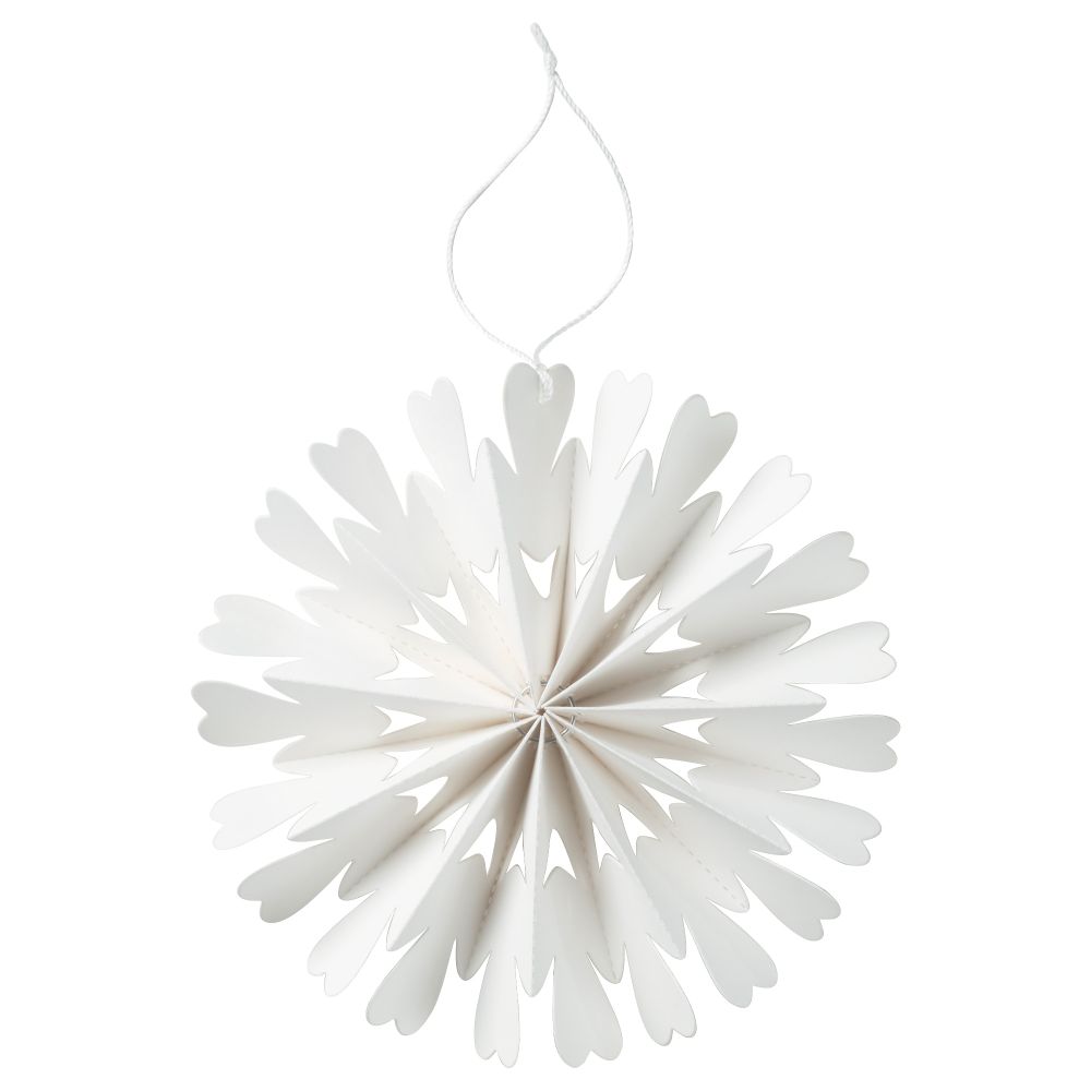 Украшение подвесное ВИНТЕР 2016, снежинка белый (18 см) - фото 1