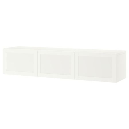 Тумба под ТВ, с дверцами, белый, Ханвикен белый, 180x42x38 см IKEA БЕСТО 392.991.84