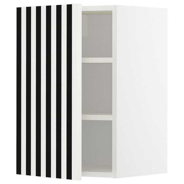 Шкаф навесной с полкой, белый, Иттербин с печатным рисунком 40x60 см IKEA МЕТОД 492.870.34 - схема-чертеж с размерами