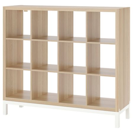 Стеллаж с основанием, под беленый дуб/белый 147x129 см IKEA KALLAX КАЛЛАКС 594.758.26