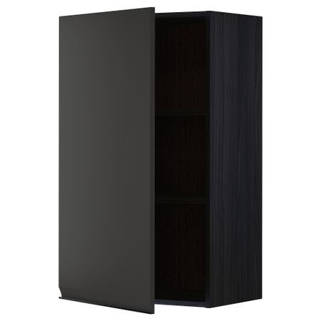 Навесной шкаф с полками, черный, Upplöv матовый антрацит, 60x100 см IKEA METOD МЕТОД 294.956.23