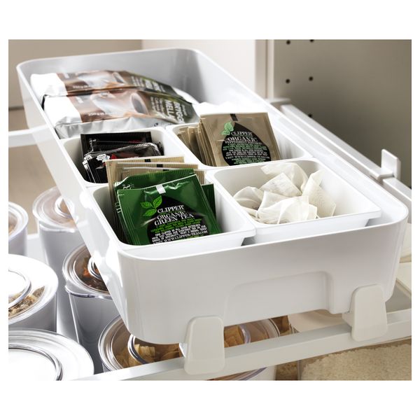 Контейнер ВАРЬЕРА, глянцевый белый (60 см) - схема-чертеж с размерами