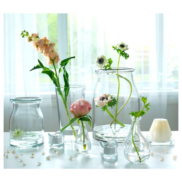 Подсвечник для греющей свечи ВЭСНАС, прозрачное стекло (6 см) - схема-чертеж с размерами