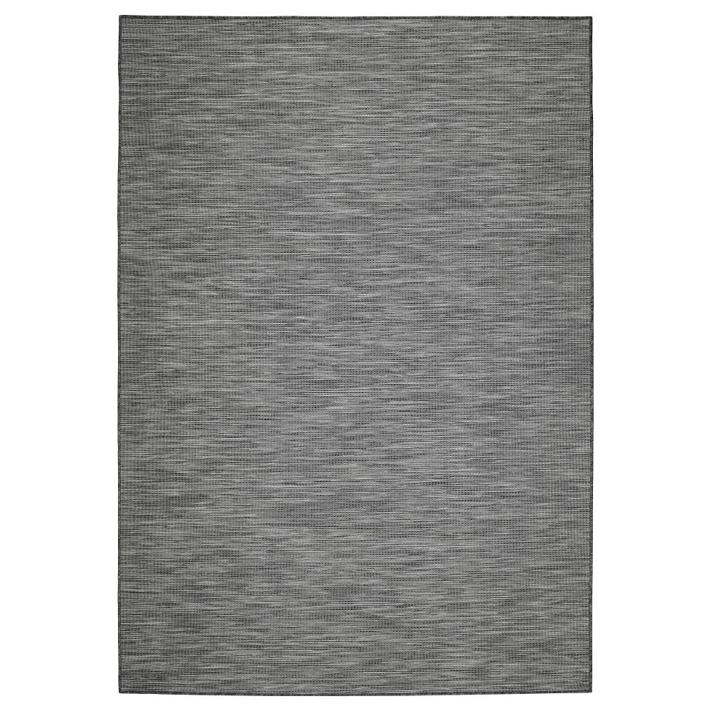 Ковер безворсовый, для дома/улицы ХОДДЕ, серый д/дома/улицы, черный - фото 1