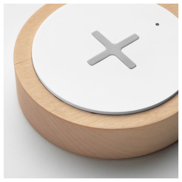 Устройство для беспроводной зарядки НУРДМЭРКЕ, белый - схема-чертеж с размерами