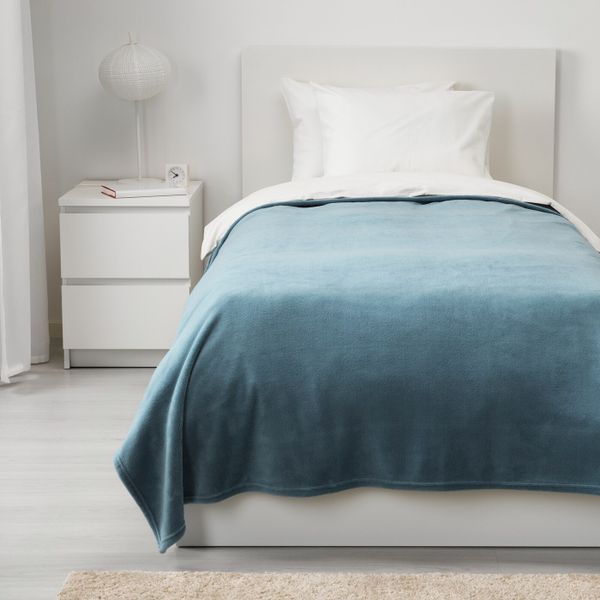 Покрывало, голубой, 150x250 см IKEA ТРАТТВИВА 903.840.46 - фото 2