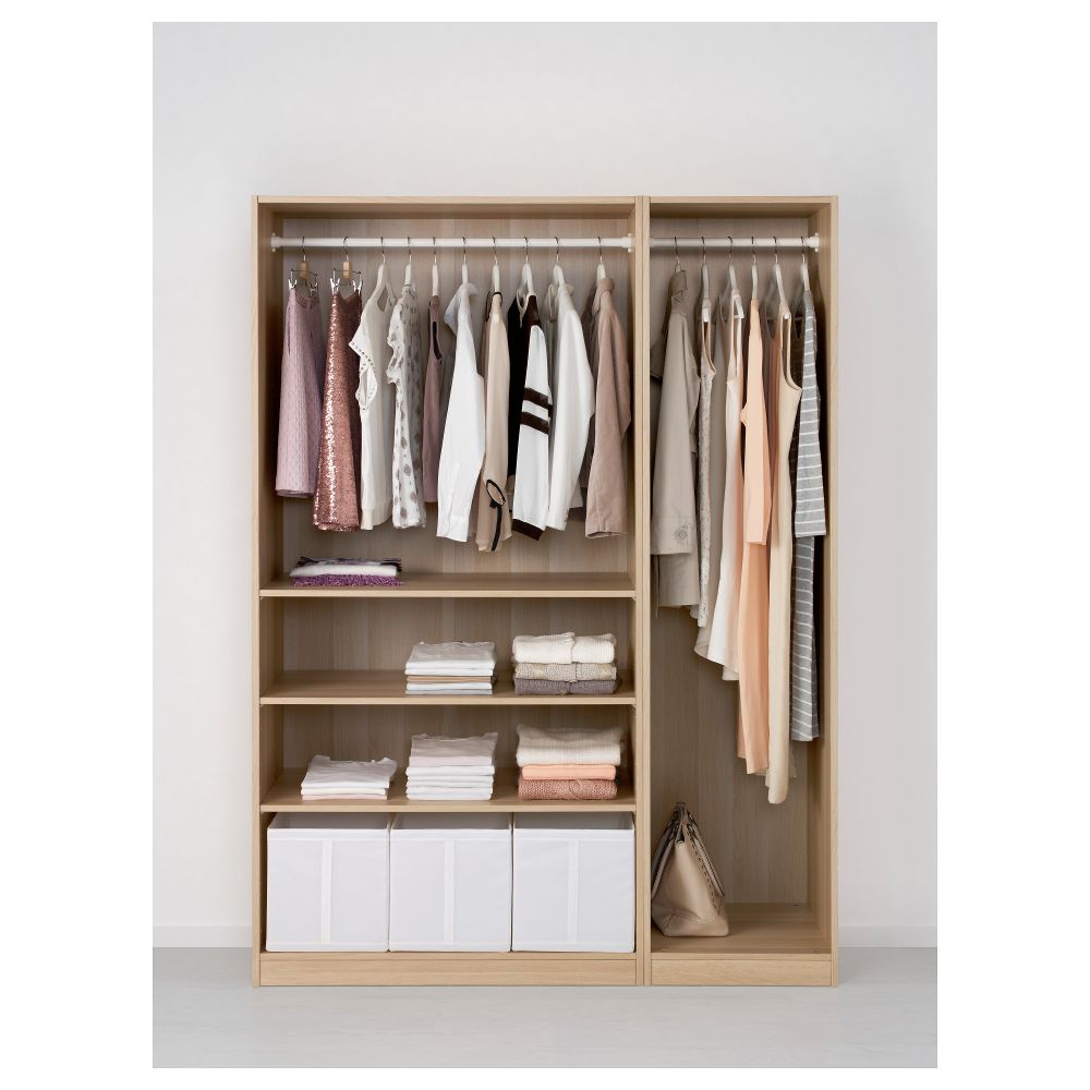 Гардероб, под беленый дуб, 150x58x201 см IKEA PAX ПАКС 491.283.75 - фото 1