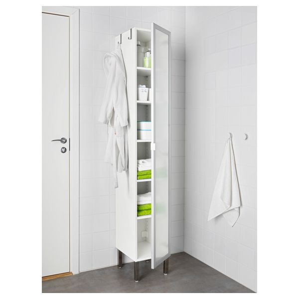 Шкаф высокий 1-дверный ЛИЛЛОНГЕН, алюминий - схема-чертеж с размерами