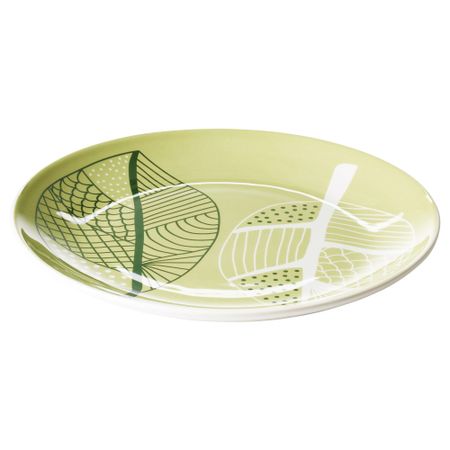 Десертная тарелка ЭВЕРЕНС, зеленый, белый (21 см)