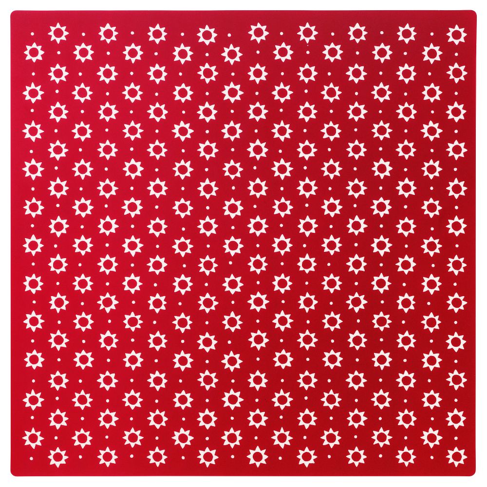 Салфетка под прибор ВИНТЕР 2015, красный, с рисунком (37x37 см) - фото 1