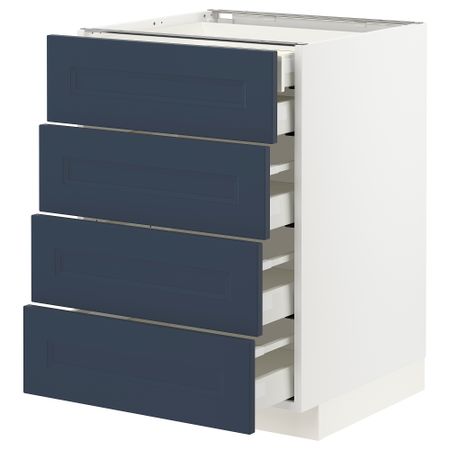 Напольный шкаф 4фасада,2нзк, 3 средних ящик IKEA METOD МЕТОД, MAXIMERA МАКСИМЕРА 194.029.12