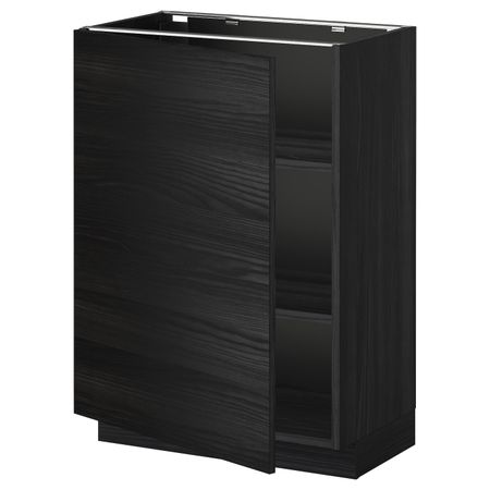 Напольный шкаф с полками, черный, Тингсрид черный 60x37 см IKEA МЕТОД 592.318.19