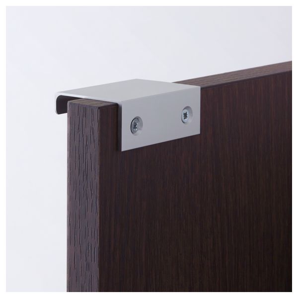 Шкаф высокий 1-дверный ЛИЛЛОНГЕН, черно-коричневый (30x38x194 см) - схема-чертеж с размерами