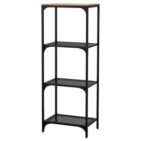 Стеллаж, черный 51x136 см IKEA FJÄLLBO ФЬЕЛЛЬБО 403.597.37