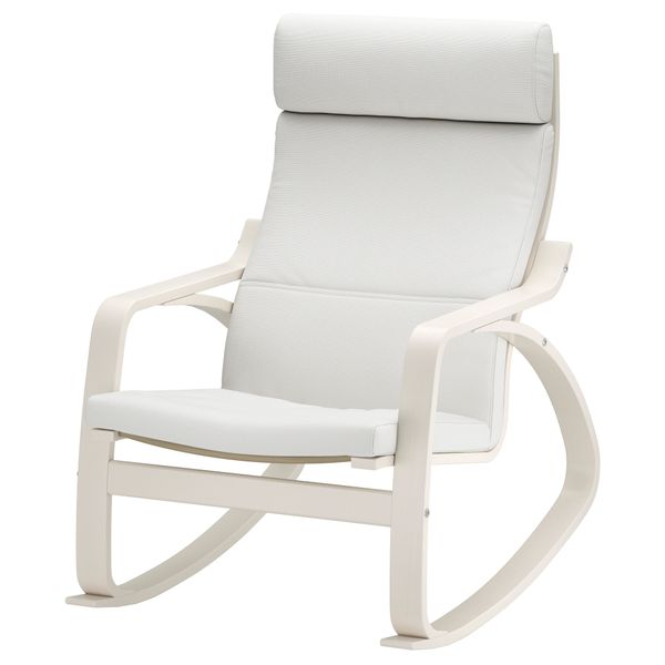 Кресло-качалка ПОЭНГ, белый, Финнста белый - фото 1