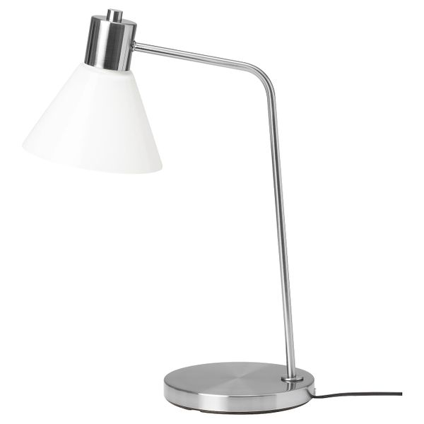 Лампа настольная, никелированный/стекло IKEA FLUGBO ФЛУГБУ 505.139.79 - фото 1